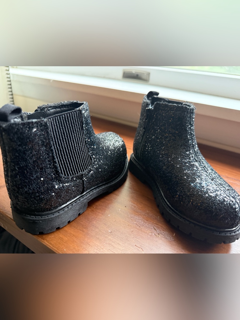 Carter's Black Glitter Chelsea Boots for Kids